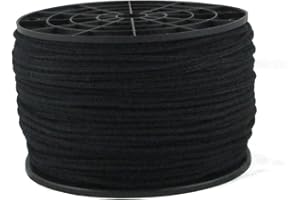 QUALITY NYLON ROPE QNR 1/8 inch Black Cotton Tie Line/Theater Cord - 600 Foot Spool | Reinforced - Low Stretch - Unglazed