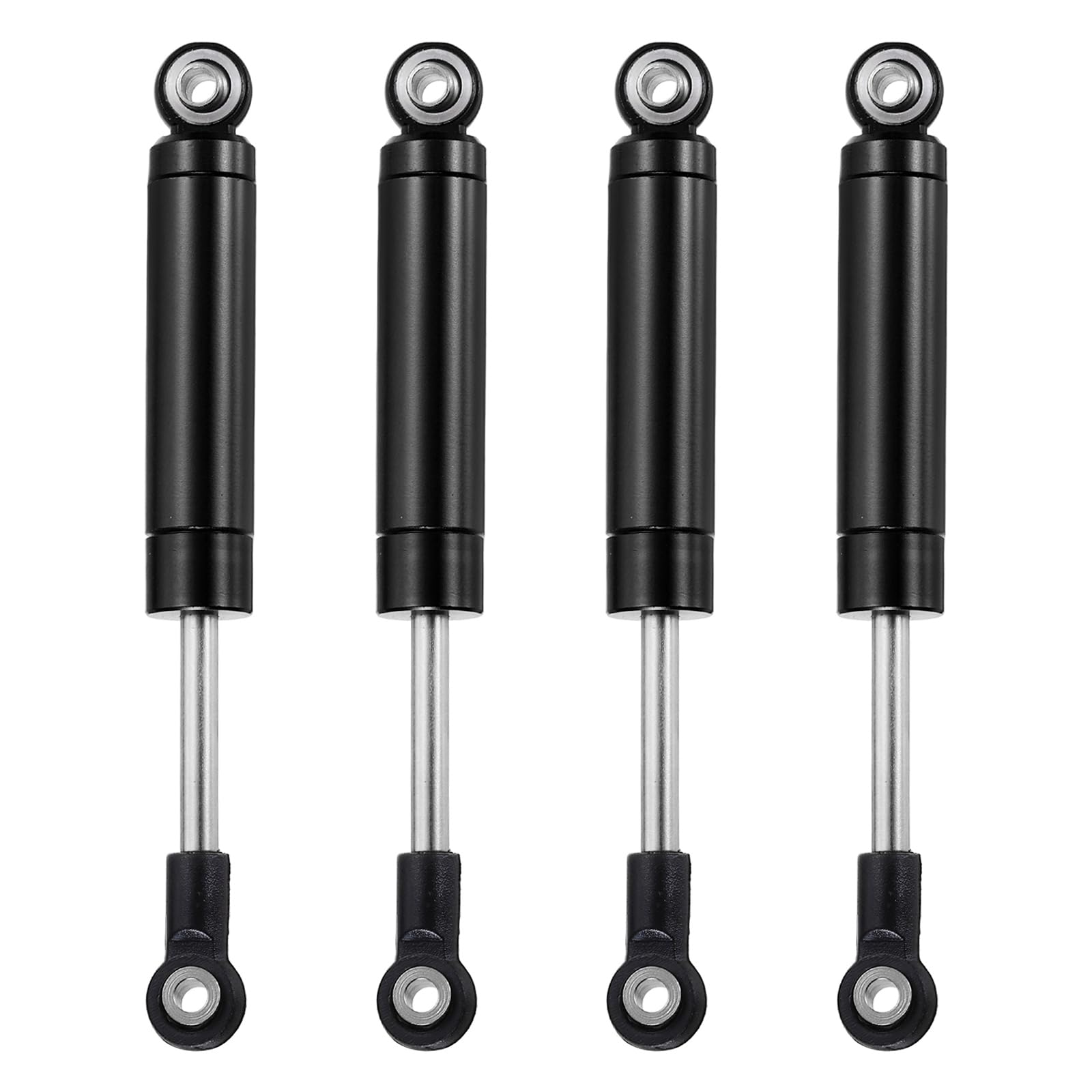 sourcing map 4 Pcs RC Shock Absorber 1/10 82mm Internal Spring Oil Shock Absorber Dampers for 1/10 RC Car Crawler Racing Truck Upgrade Parts, Black