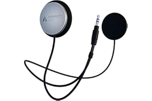 I A S U S XS2.1R Helmet Speaker with Foam Spacers Kit - High Performance Speaker Headphones - 3.5mm Earbud Jack Compatible with Most Helmet Comm Systems - Fits Most Ski, Snowboard & Motorcycle Helmets