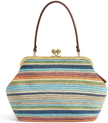 COACH Kisslock Frame Bag 27 in Straw: Handbags: Amazon.com