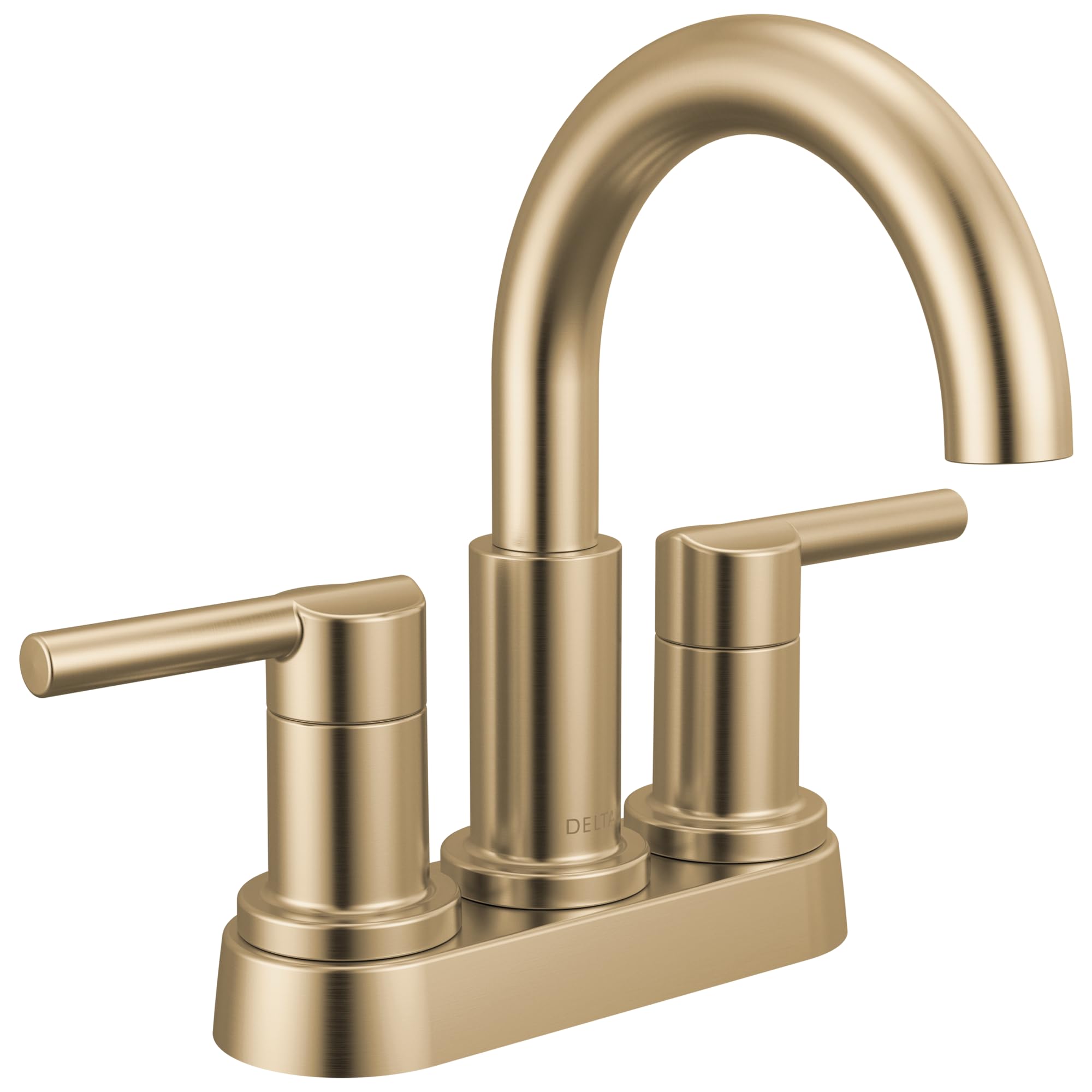 Photo 1 of Delta Nicoli Centerset Brushed Gold Bathroom Faucet with Sprayer, 4 Inch 3 Hole Bathroom Sink Faucet with Pull Out Sprayer, Push-Pop Drain, Champagne Bronze 25749LF-CZ