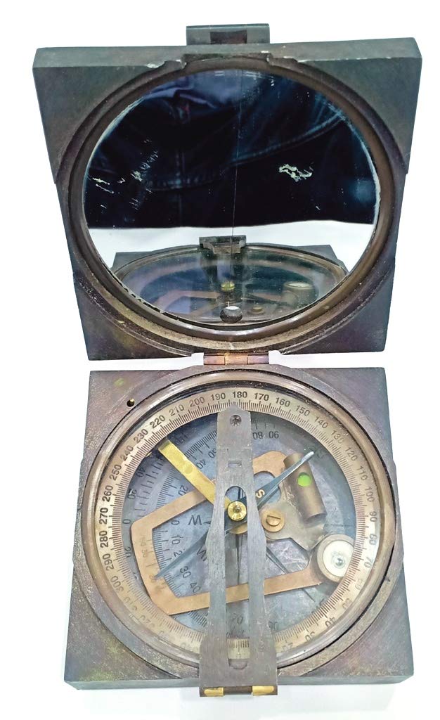 Antique London 1917 Compass,Brown Camping Compass, Gift Compass Antique Compass