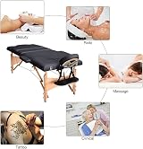 Vesgantti Portable Massage Bed - 3-Section Foldable Couch - Black view 6