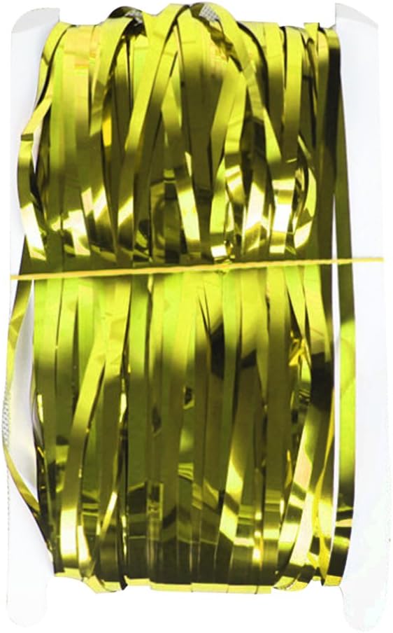 ugrato Metallic Foil Fringe Door Room Curtain Wedding Birthday Party Decor 6 Colors - Golden