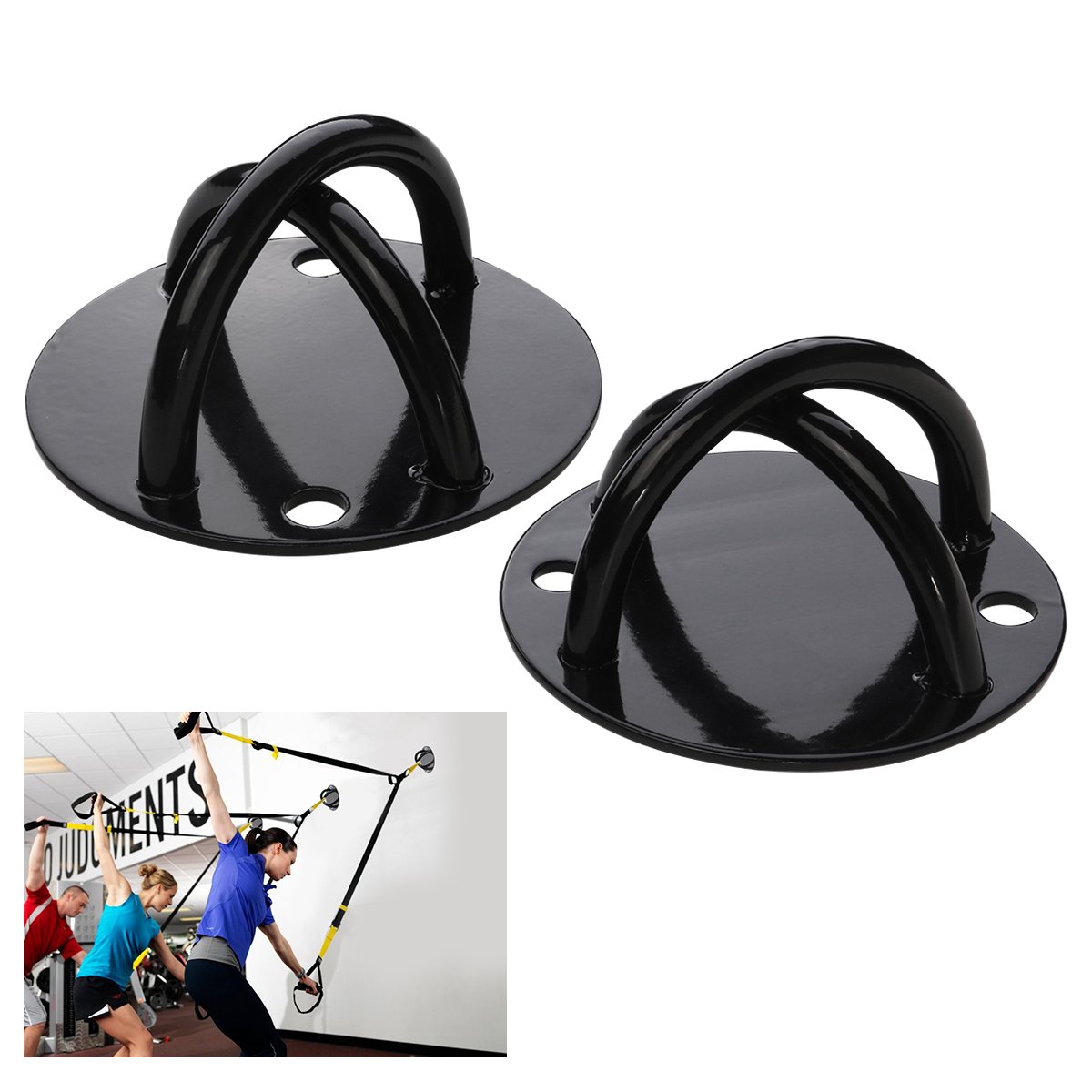 2pcs Ceiling Wall Mount Anchor for Suspension Straps Strength Training Bracket Gym Yoga Ring