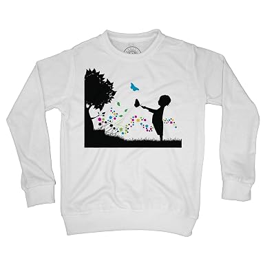 Fabulous Felpa Da Bambini Bambino E Farfalle Silhouette In