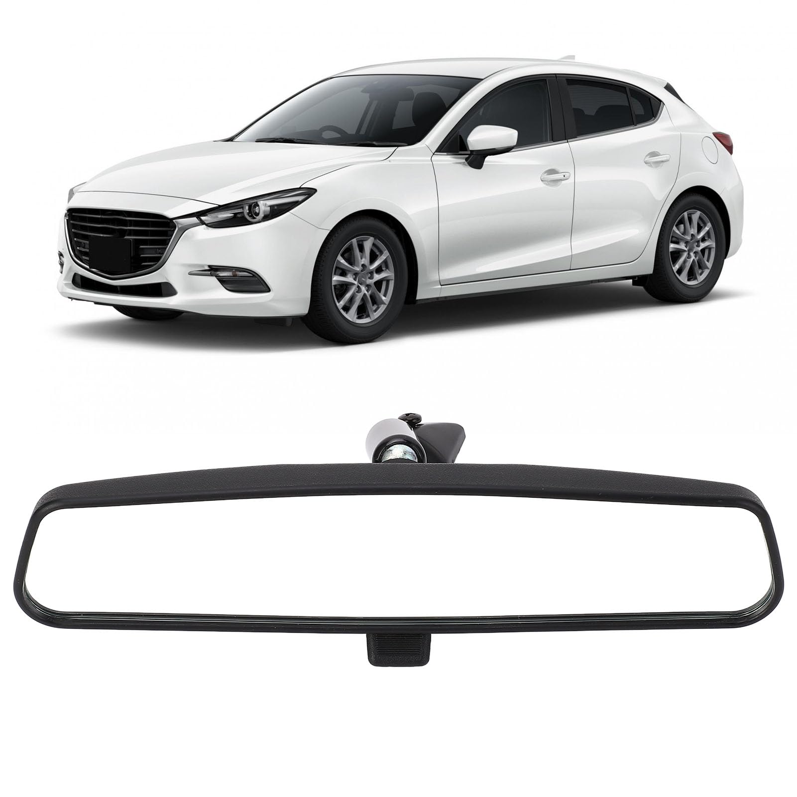 Photo 1 of ciciglow Rear View Mirror for 3 CX-3 CX-5 MX-5, KD53-69-220B, Interior Center, Rectangular, Convex, Enhanced Visibility, Windshield Mount, Glass ABS Material