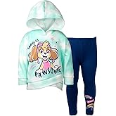 Paw Patrol Everest Skye Girls Pullover Crossover Fleece Hoodie and Leggings Outfit Set Toddler to Little Kid