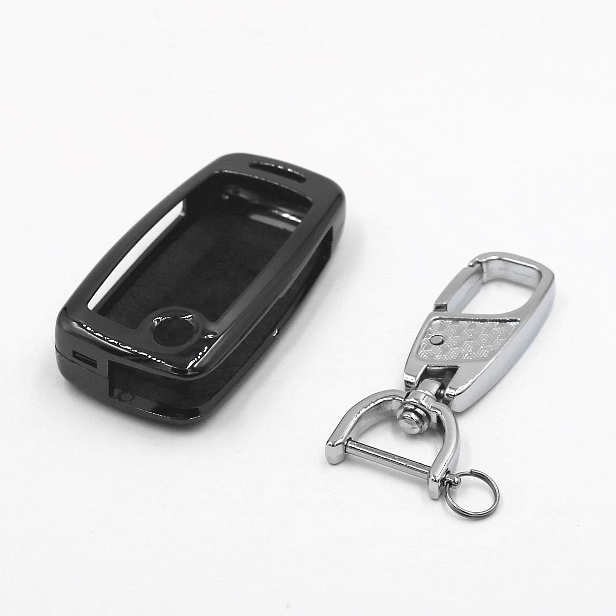 Car Key Cover Metal Aluminum Key Cover For VW TIGUAN L/Lamado/Passat/Teramont/Touran/GOLF/Golf Sportsvan/Magotan(Black)