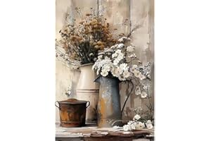 MYBISYMQQ Flower Stamped Cross Stitch Kits, DIY Flowers Cross Stitch Ornament Kits for Adults Beginners, Counted Embroidery Needlepoint Kits Home Decor Cross Stitch Patterns 15.7x11.8 inches