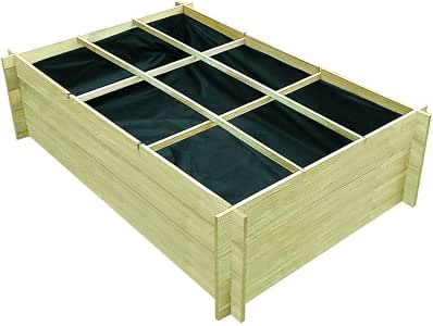 mewmewcat Jardinera de Madera impregnada FSC 150x100x40 cm: Amazon ...