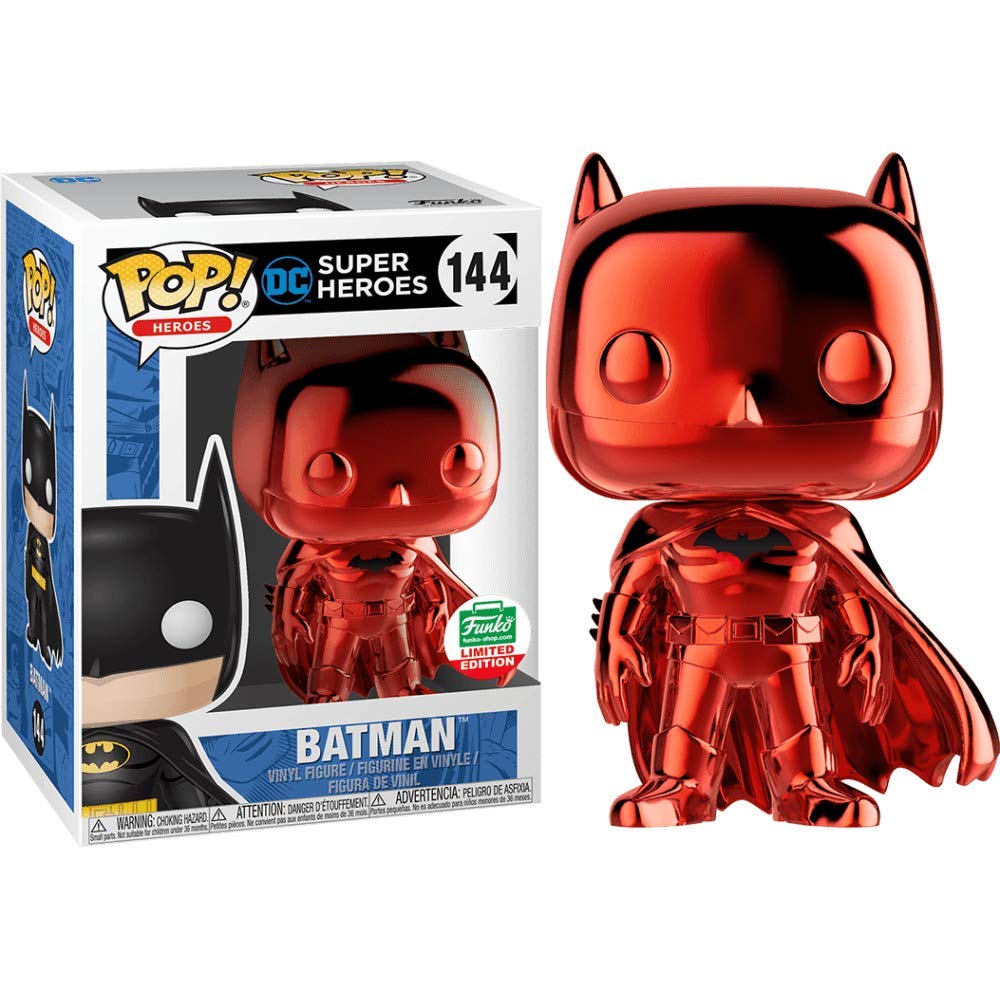 Funko Pop! Heroes: DC Super Heroes - Batman (Red Chrome Exclusive) #144