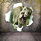 Ryuan 3D Vivid Dinosaur Wall Decor Sticker Home Decals for Kids Boys Bedroom（19.7