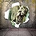 Ryuan 3D Vivid Dinosaur Wall Decor Sticker Home Decals for Kids Boys Bedroom（19.7