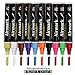Airmark Liquid Chalk Markers Washable Pens,10 Colored Erasable with 42 Reusable Chalkboard Labels,Neon Plus Earth Colors 6mm Reversible Tip