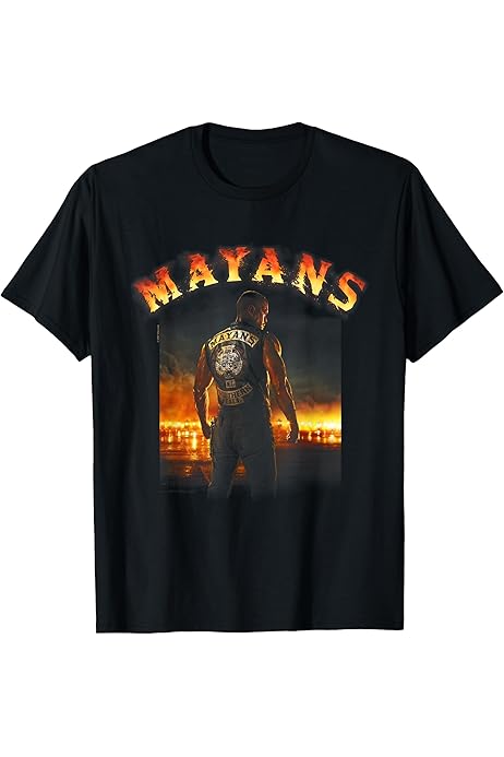 Amazon.com: Mayans M.C. Logo on Fire \u0026 Pose Long Sleeve T-Shirt : Clothing,  Shoes \u0026 Jewelry