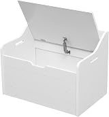 AVC Designs Toy Chest Ottoman Bench White MDF with Soft Close Hinges view 7