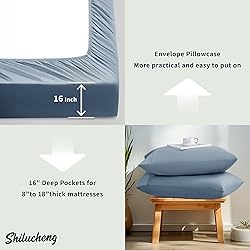 Shilucheng Tencel Sheets 4 Piece, 100% Eucalyptus