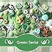 AMOBESTER DIY Craft Resin Cabochons Deco Kit for Children Fresh Green Serial