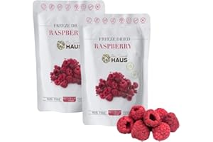 The Snack Haus Freeze-Dried Raspberries 1.06 Oz | All-Natural, No Preservatives | Nutrient-Rich, High Fiber Snack | Perfect for Yogurt, Granola, or On-The-Go! (Pack Of 2)
