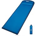 PORTAL Self Inflating Sleeping Pad for Camping, 3" Thick Memory Foam Camping Mat with Pillow, Comfortable Camping Insulated Pad Mattress for Outdoor