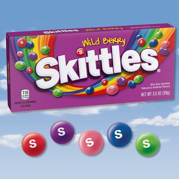 SKITTLES WILD BERRY CHEWY CANDY THEATER BOX, 3.5 OZ BOX