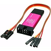 HiLetgo ST-Link V2 Emulador Descargador Programador STM32F103C8T6 STM8 STM32 con cable (color aleatorio)