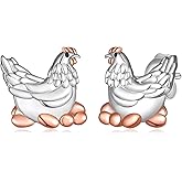 Chicken Earrings 925 Sterling Silver Chicken Earrings for Women Cute Animals Jewelry Gifts for Women
