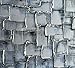 MyArton Textured Abstract Squares Canvas Wall Art Hand Painted Modern Silver Oil Painting for Decoration Ready to Hang 48x24inch