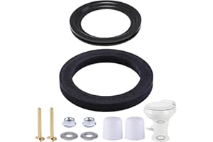 MENNTY RV Toilet Seal with Mounting Hardware Kit Fit Dometics 300 310 320 RV Toilets Replacement for 385311658 Toilet Flush Seal & 385311652 Toilet Base Seal, 2 in 1 Camper Set