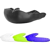 Shock Doctor Slim Mouthguard 2.4mm Thin Mouth Guard. Microfit for Football, Hockey, Lacrosse, Baseball, Softball, Basketball and More. Youth and Adults. Also for Night Guard Teeth Grinding