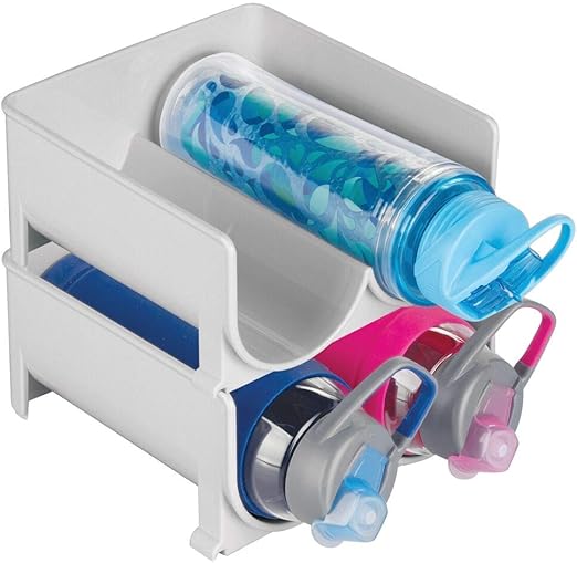 Amazon Com Mdesign Plastic Freestanding Water Bottle Storage