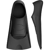Gintenco Swim Fins, Adults &amp; Kids Swim Training Fins for Lap Swimming | Travel Size Flippers with Mesh Bag, Silicone Swimming Fins for Beginners Teens Women Men