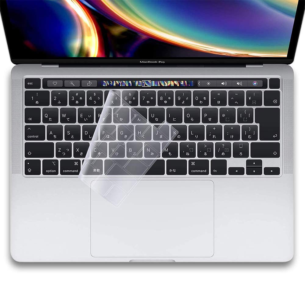 MacBook Pro 13 (2020) / 16 (2019) Keyboard Cover for Models with M1 Chip Released in November 2020, A2338, A2289, A2251, A2141, Japanese JIS Arrangement, Waterproof, Dustproof, Ultra Thin, High
