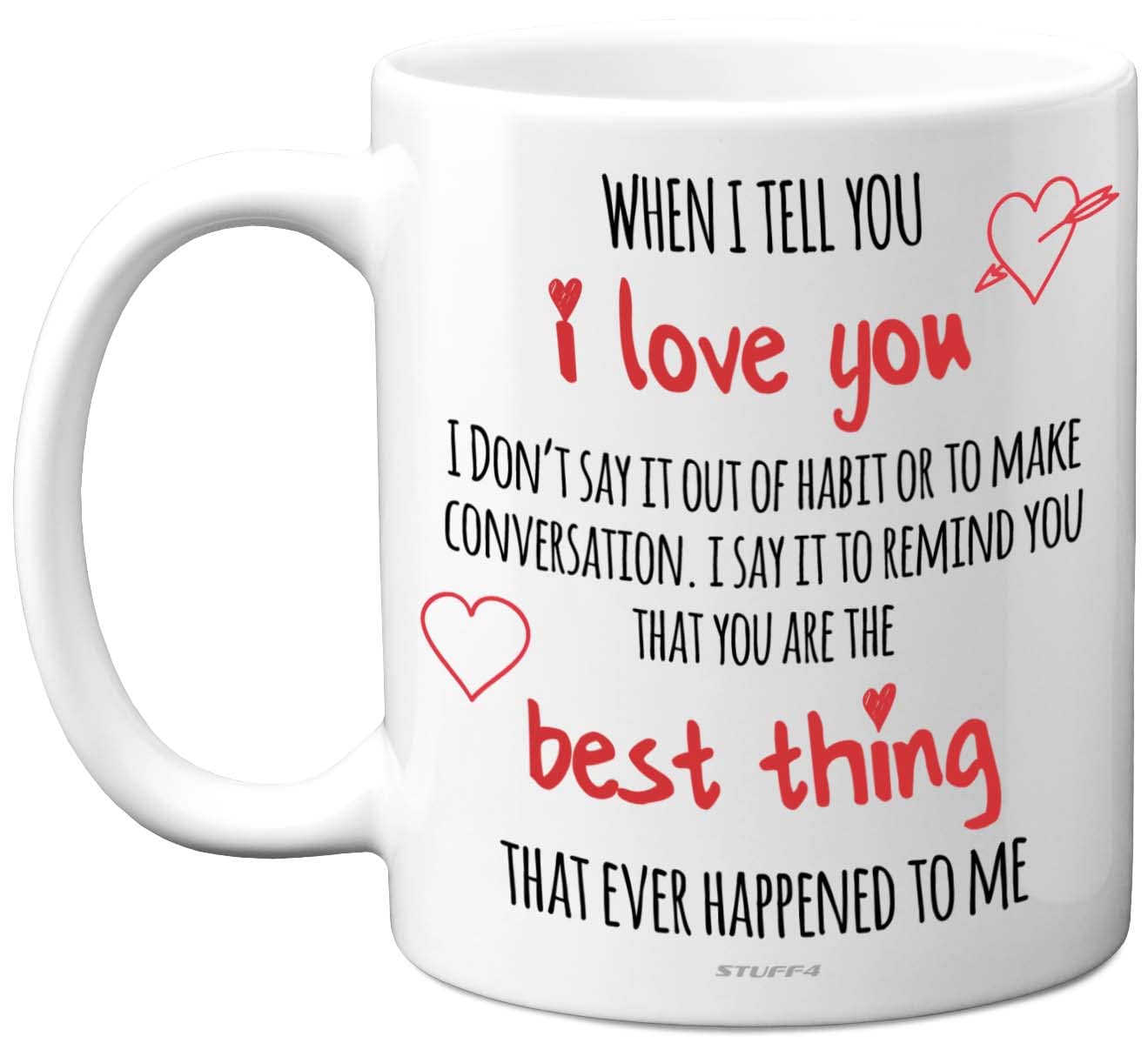 Stuff4 Cute Anniversary Mug for Him Her - I Love You, You are The Best Thing - Romantic Valentines Gift for Boyfriend Girlfriend Husband Wife Partner, 11oz Ceramic Premium Mugs Him Her — image 1