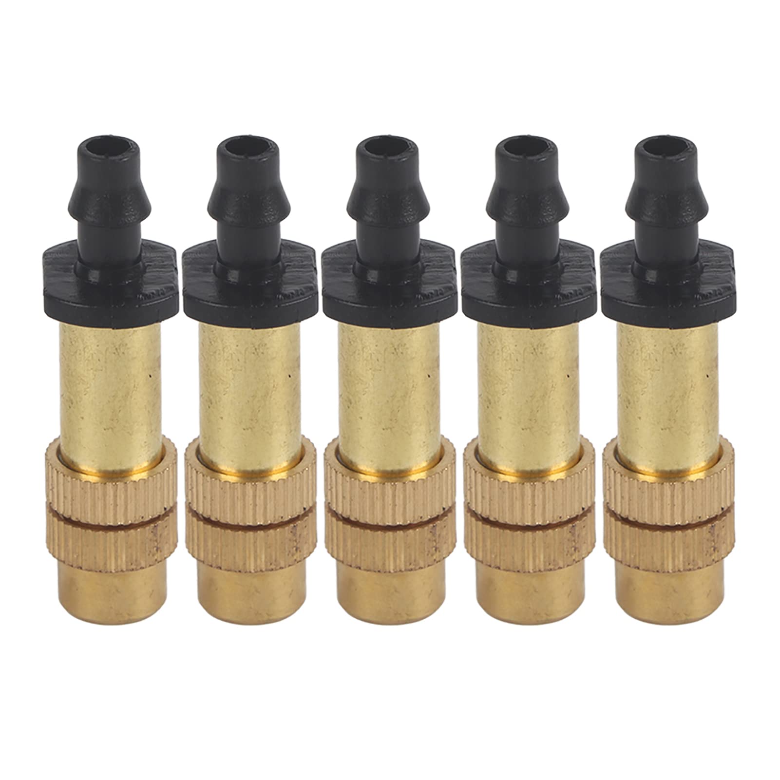 Akozon 5pcs Adjustable Brass Misting Spray Nozzle Atomizing Sprinkler for Garden Watering Irrigation
