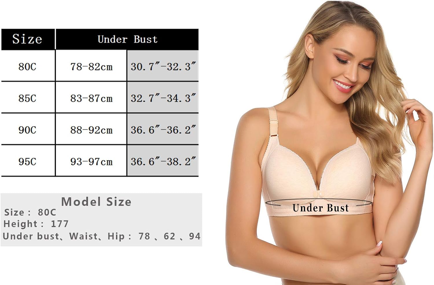 Hawiton Nursing Bra Women's Open Front Maternity Bralette Breastfeeding Wireless Sleeping Bra with Extenders at  Women’s Clothing store
