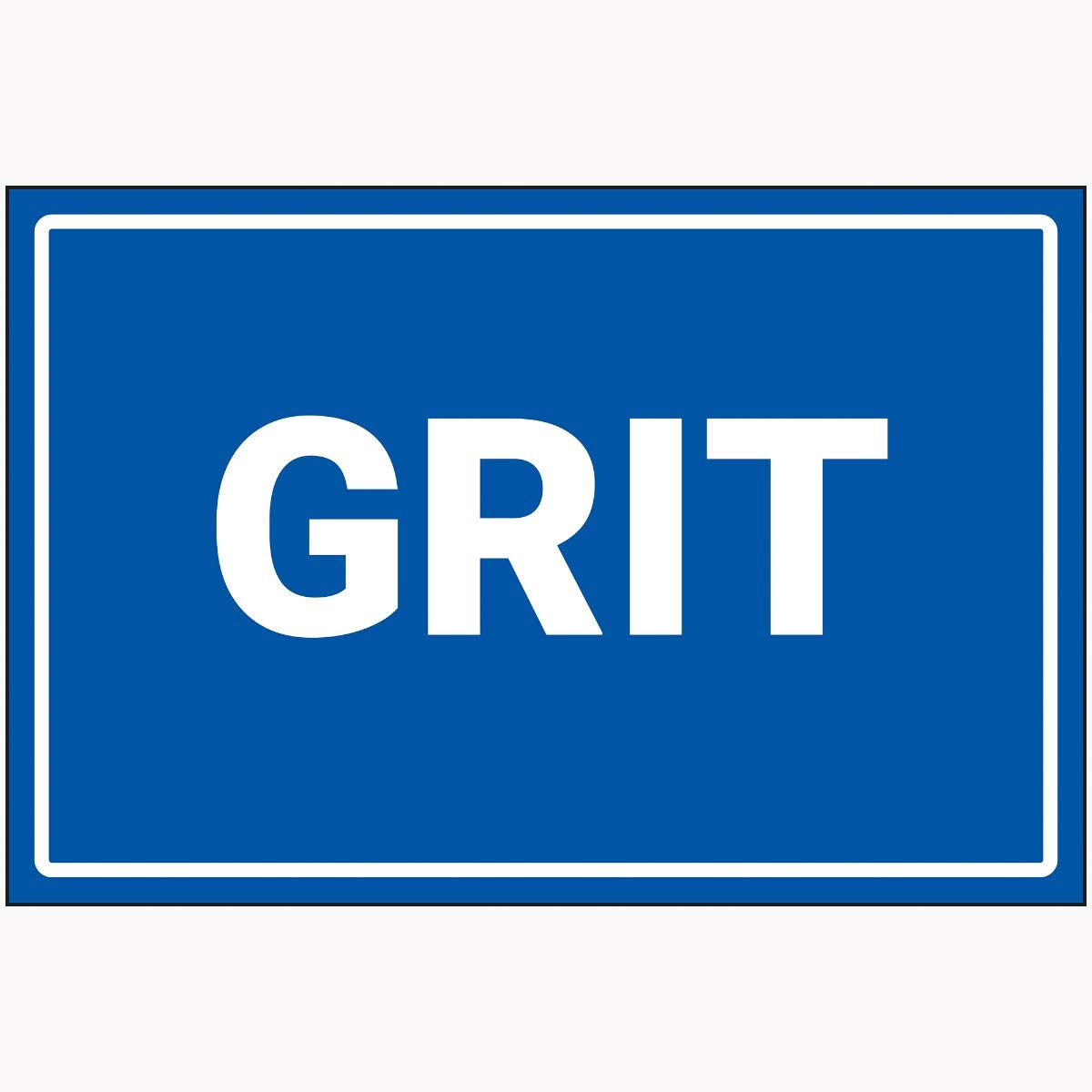 V Safety Grit Sign - 400mm x 300mm - 2mm Rigid Plastic