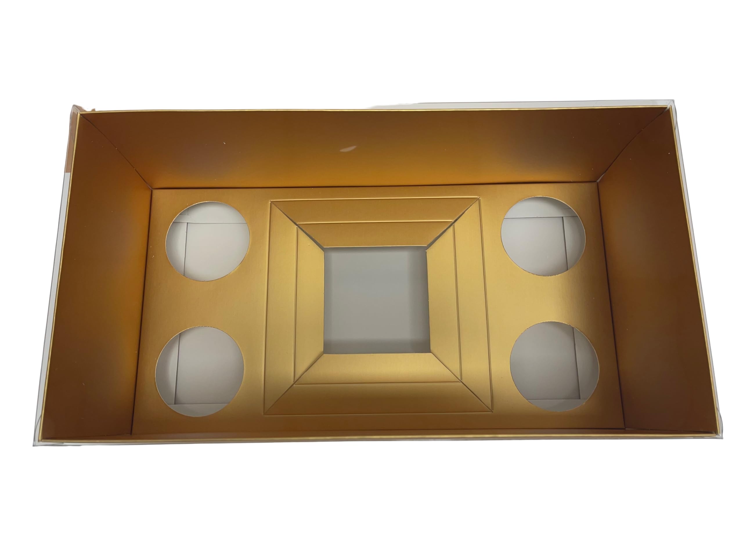 Sweet Treats Packaging Clear Lid Bento & Cupcake/Biscuit/Cake Box - (10 Pack) - Multiple Sizes - Enhanced Height Boxes (5, Bento + 4 Hold Cupcake Clear Lid - Gold Base)