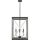 ML Lighting 13704-MB/PMG Terni 4-Light Pendant Light in Matte Black/Painted Modern Gold Finish