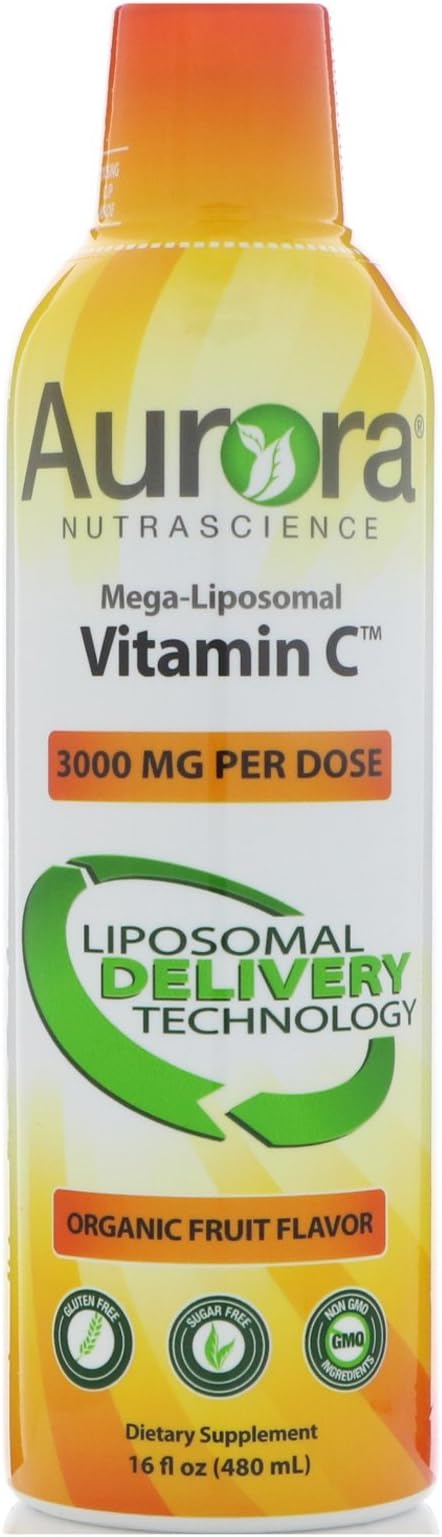 Aurora Nutrascience Certified Non-GMO Liposomal Vitamin C, 16 oz, 3000 mg Per Serving