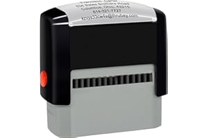 Personalized Stamp (70 x 25mm -5 Lines)- Custom Self Inking Rubber Stamps- Return Custom Address Stamp
