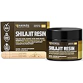 Himalayan Shilajit Resin with Fulvic Acid, Humic Acid & 80+ Trace Minerals - 500mg Gold Grade Shilajit for Men & Women from 16,000 ft Altitude - 100 Servings - Concentrated Resin & Wooden Spoon