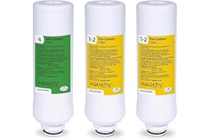 AQUA TRU AquaTru 1 Year Replacement Filters Combo Pack for Classic, Classic Smart, and Under Sink Models - Includes 2 Pre-Filters & 1 Carbon Filter for AquaTru Water Purifier