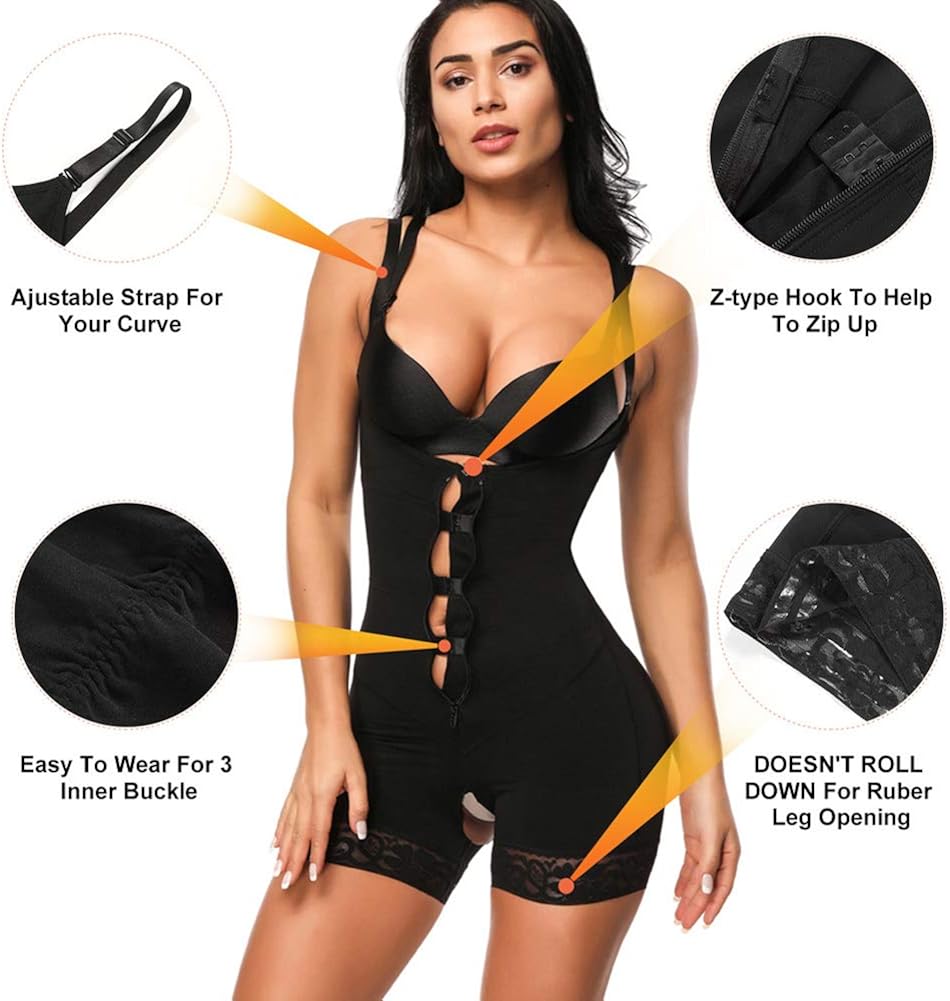 FeelinGirl Shapewear Body Shaper for Women Open Bust Tummy Control Butt Lifter Bodysuits at  Women’s Clothing store