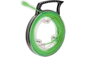 Klein Tools 50660 Glow in The Dark Fish Tape, Fiberglass with Nylon Tip and Stainless-Steel Connector for Fish Rod Attachment