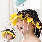 Baby Shower Cap Silicone Bathing Hat, Adjustable Shower Cap Kids, Infants Soft Protection Hat Safety Visor Cap Hat for Toddle