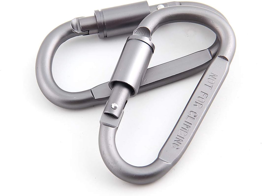 Hamans 2pcs Keychain Travel Kit Camping Equipment Alloy Aluminum Survival Gear Hook Key Chain