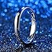 Three Keys Jewelry 4mm White Tungsten Wedding Ring High Polished CZ Inlay Wedding Band Engagement Ring