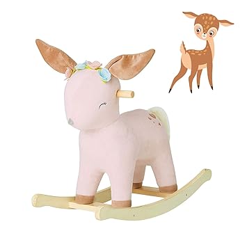 ? labebe - Schaukelpferd, Schaukeltier, Schaukel Baby, Garten Schaukeltier, Indoor Plüsch Holz Schaukelpferd für Kinder, Mobi